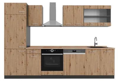 Immagine prodotto di Cucina componibile Vicco R-Line Rovere artigianale/antracite 300 cm , PL Rovere, Model 48940