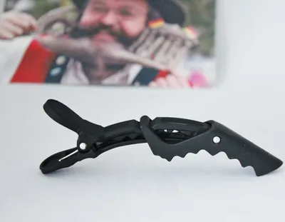 Produktbild von Efalock Shark-Clip Soft schwarz 6 Stück