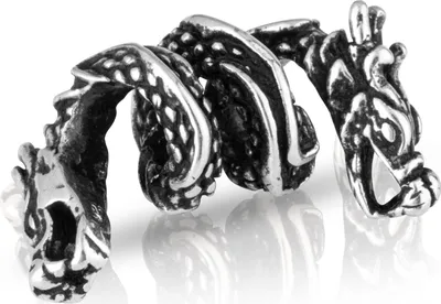 Produktbild von Wasserdrachen - 925 Sterling Silber Bartperle Germanisch Keltisch Wikinger 3559