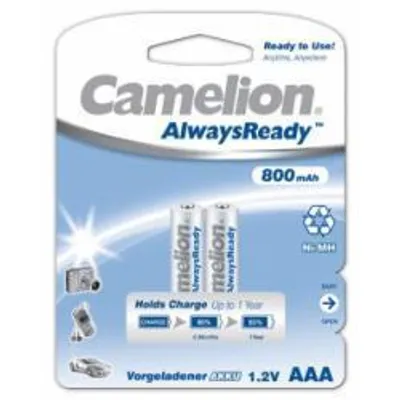 Obrázek produktu pro Nabíjecí AAA mikrotužkové baterie HR03 AlwaysReady 2ks v balení 800mAh - Camelion originál