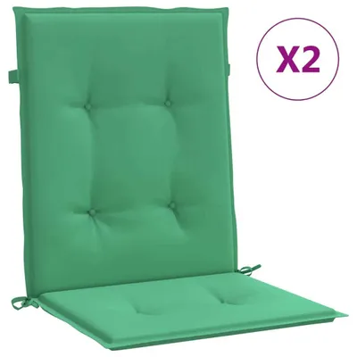 Produktbild von Gartenstuhlauflagen für Niedriglehner 2 Stk. Grün 100x50x3 cm