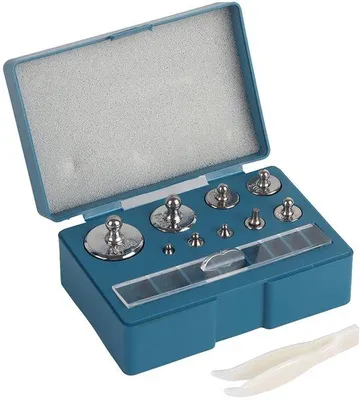 Produktbild von Kalibriergewichts-Set - 17 Stück - Präzisionskalibriergewichte - Edelstahl - Inklusive Aufbewahrungsbox - Messabweichung +/- 0,005 g - Wägegravuren