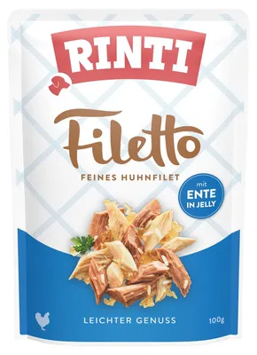Produktbild von RINTI Filetto Chicken fillet with duck - Nassfutter für Hunde - 100g