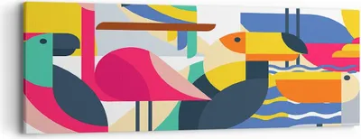 Produktbild von Bild auf Leinwand - Leinwandbild - Vogel Abstraktion - 90x30cm - Wand Bild - Wanddeko - Wandbilder - Leinwanddruck - Bilder - Kunstdruck - Wanddekoration - Leinwand bilder - Wandkunst - AB90x30-3747