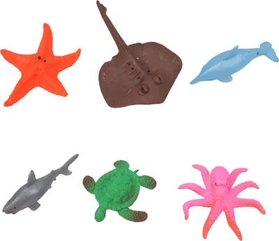 Produktbild von 6PCS Wasser Wachsende Spielzeug Simulierte Erweiterbare Ozeanische Tiere Pädagogisches Spielzeug für Kleinkinder Kinder Jungen Mädchen