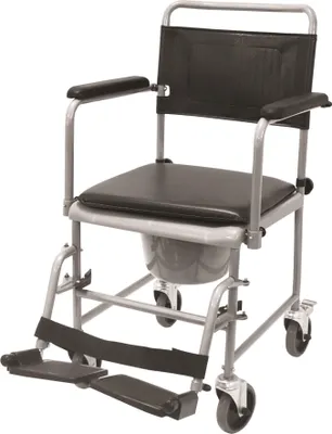 Produktbild von Toilettenrollstuhl TRS 130,chrom/schwarz
