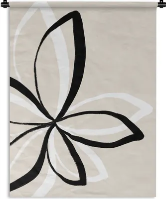 Produktbild von MuchoWow® Wandteppich Wandbehang Blumen - Abstrakt - Minimalismus 60x80 cm Tapisserie Dekoration Wandtuch - Decke - Wandtücher - Wohne