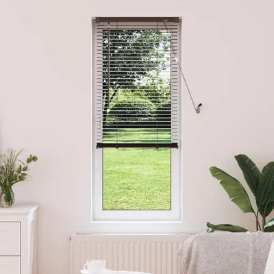 Produktbild von Venetianer Jalousie Dunkelbraun mit Muster 150 x 60 cm PVC