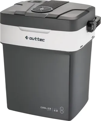 Produktbild von Outtec® Mini chladnička - objem 32 l - malá chladnička na nápoje, minibar, prenosný chladiaci box na kempovanie, do kancelárie, na záhradu, na piknik, do prírody