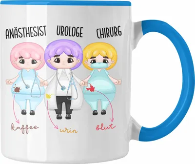 Produktbild von Trendation - Lustige Anästhesisten Arzt Tasse für Doktoren Ärzte Propofol Geschenke (Blau)
