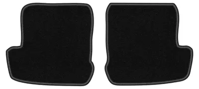 Produktbild von Velours-Fußmatten Hinten für Porsche 911 (typ 991) 2010-2019 (Coupé/Targa/Cabrio) – 2-tlg, Schwarz, passgenau – Wielganizator LUX