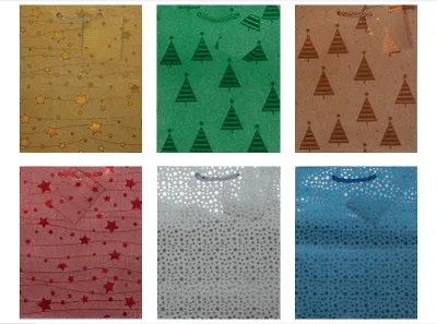 Obrázok produktu pre dekoračná taška brokátová pozlátená malá 18x23cm 12ks | PL-2