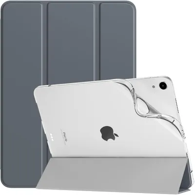 Immagine prodotto di Custodia per iPad Air da 11 pollici (M3/M2) 2025/2024, iPad Air 5/4 2022/2020 da 10,9", sottile, retro opaco traslucido, colore grigio spaziale