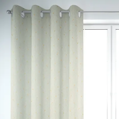 Produktbild von SCHÖNER LEBEN. Vorhang Metallic Blätterraken mint gold 245cm Aufhängung Ösen