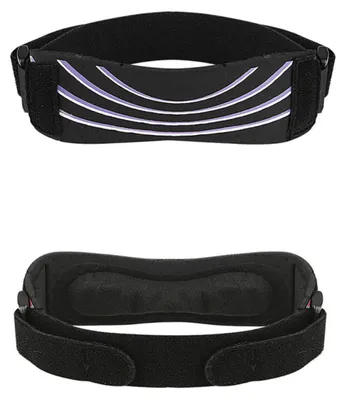 Produktbild von INF Patellaband 1 Paar Silikon 33x20x5cm Kompression für Springseil schwarz+lila