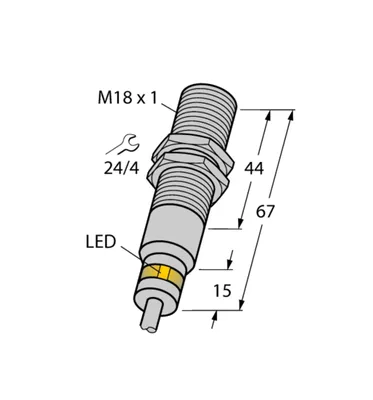 Immagine prodotto di Turck 4614902 - BI5-EM18WD-AP6X/S929 / Sensore induttivo