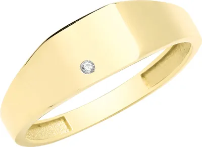 Produktbild von 9 Karat (375) Gold Herren/Damen - Monarchenring / Siegelring mit Zirkonia, 55 (17.5); TRS35168RSO