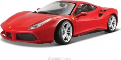 Produktbild von BBURAGO Ferrari 488 Gtb, Sportwagen-Modell, Vormontiert, 1:18, Ferrari 488 Gtb, Männlich, Rot