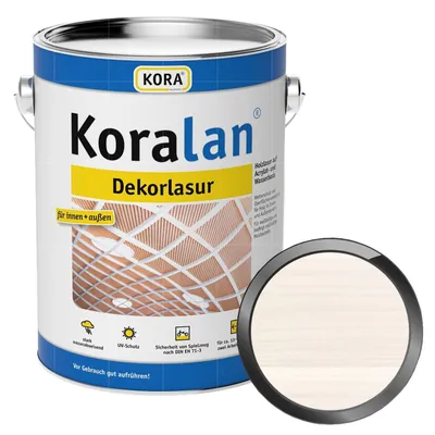 Produktbild von KORA Koralan Dekorlasur 0.75 Liter Opalweiss