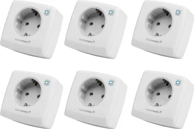 Obrázok produktu pre HOMEMATIC IP 157338A0, Spínacia zásuvka, 6 kusov