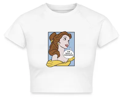 Produktbild von Belle I'm Such A Princess Crop Top, S, Weiß