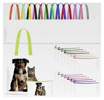Produktbild von 30 Stück wiederverwendbare Canvas-Tragetaschen für Sublimation mit Kosmetiktaschen, DIY Heißtransfer Einkaufstaschen für Strand, Reisen, Basteln und Geschenke