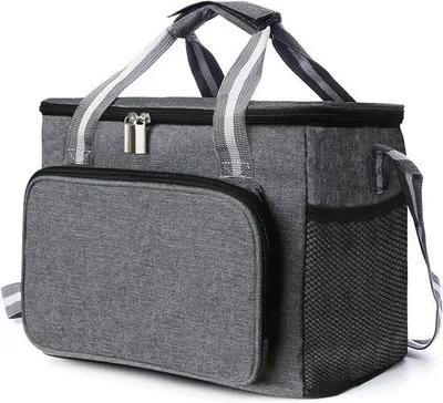 Produktbild von Kühlbox 15 l - faltbar, für Büro, Camping, Picknick, Reisen, grau