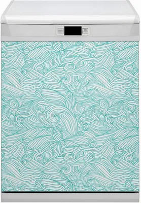Produktbild von Magnete  Küche Magnetmatte Magnet für Spülmaschine Abwaschbar Dekor 60x70 cm  - Wellen Vintage