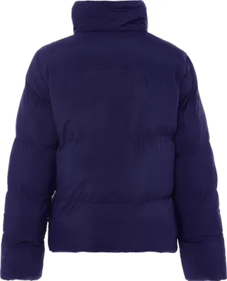 Produktbild von Damen Winterjacke in Blau, Größe M, dick wattiert und mit hohem Stehkragen