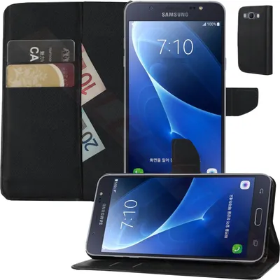 Produktbild von Buch Klapp Tasche Schutz Hülle Wallet Flip Case Etui für Samsung Galaxy J7 (6) 2016 SM-J710FN