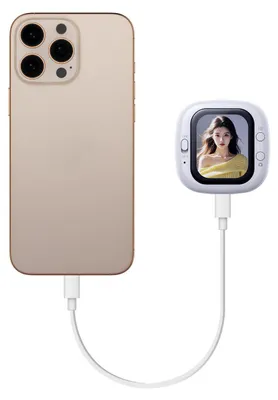 Produktbild von Handy-Vlog-Selfie-Monitor-Bildschirm – 5,1 cm Mini-Magnet-Rückkamera, OTG-Kabelverbindung & Helligkeitsanpassung