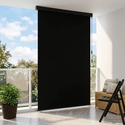Image de Maison Exclusive - Store enrouleur noir 80 x 250 cm, tissu et aluminium