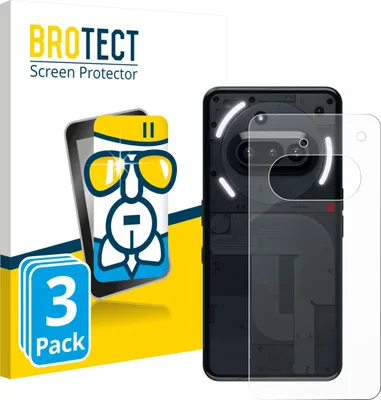 Produktbild von 3x BROTECT Schutzglas für Nothing Phone (3a) (Rückseite) Schutzfolie Panzer Folie Glas Display Schutz klar
