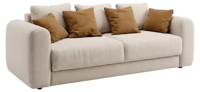 Produktbild von 4-Sitzer-Schlafsofa aus beigem Stoff ZABANO