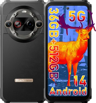 Produktbild von Blackview BL9000Pro 5G AI outdoor Handy, MediaTek Dimensity 8020, 36 GB(12+24 GB) + 512 GB Smartphone,  6,78" FHD+/120 Hz/8800 mAh+120W, NFC, IP69K