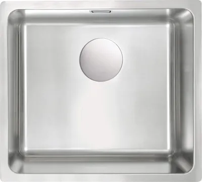 Produktbild von Stahlspülbecken, 1-Becken - stahl gebürstet - 490 x 440 x 200 mm