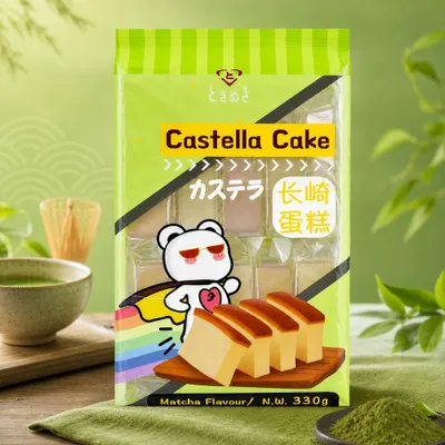Produktbild von Tokimeki Castella Cake Matcha Nagasaki Kuchen 330g