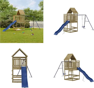 Produktbild von vidaXL Spielturm Imprägniertes Kiefernholz - Spielplatz - Spielplätze - Garten Spielplatz - Outdoor Spielplatz
