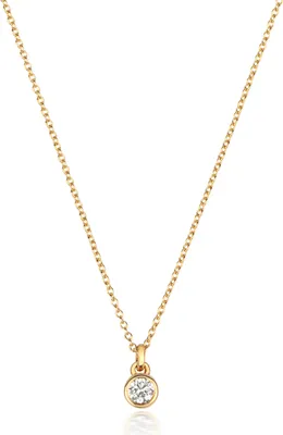 Produktbild von Funkelndes Feuer 18 Karat (750) Gold Damen - Diamant Anhänger mit Kette Brillant-Schliff 0.08 Karat H - SI2 - 46cm; TRS3475118KY
