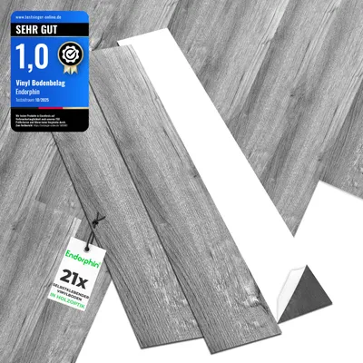 Produktbild von Endorphin Vinylboden selbstklebend in Holzoptik Dunkelgrau 2,93qm