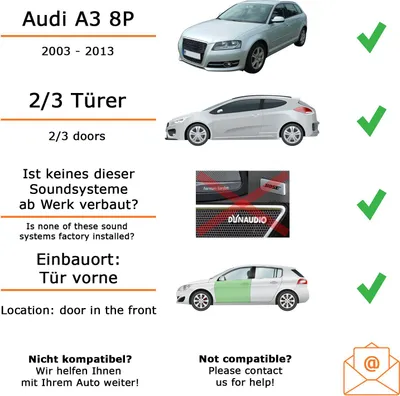 Produktbild von Lautsprecher Boxen Einbaupaket vorne Pioneer TS-G1720F passend für Audi A3 8P + Standard Soundsystem | 2x Tief-Mitteltöner mit integriertem Hochtöner 300W MAX