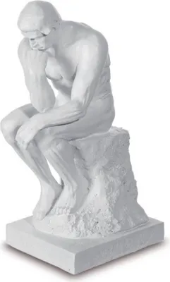 Produktbild von Der Denker nach Auguste Rodin 15cm weiß
