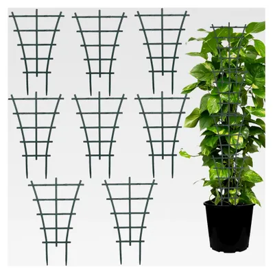 Produktbild von Rankhilfe für Zimmerpflanzen, 8 Stück Pflanzengitter zur Unterstützung von Pflanzen, wiederverwendbare Gartenstütze für zusätzlichen Wachstumsraum