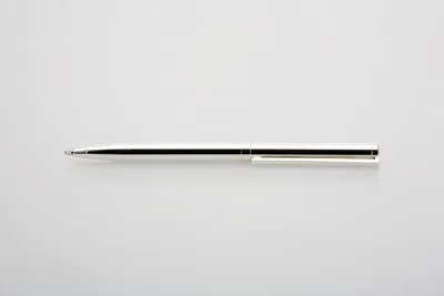 Produktbild von Damen-Kugelschreiber, glatt, versilbert, 14,0 cm