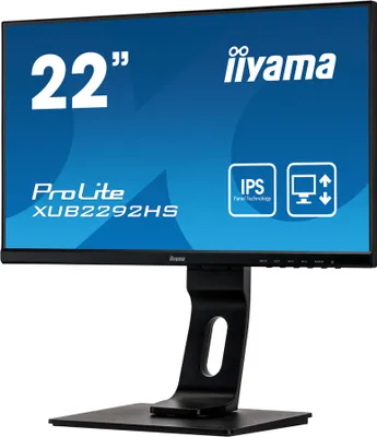 Produktbild von iiyama ProLite XUB2292HS-B1, 54,6 cm (21.5"), 1920 x 1080 Pixel, Full HD, LED, 4 ms, Schwarz