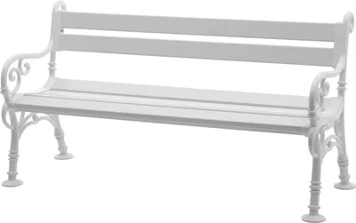 Produktbild von Gartenbank Curacao | 3-Sitzer | Weiß | HxBxT 85x160x60cm | Witterungs- & UV-beständiger Kunststoff | Parkbank Sitzbank Außenbereich Garten Balkon Terrasse