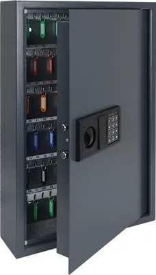 Produktbild von Schlüsseltresor mit Elektronikschloss & 132 Haken, 66,5x43x13 cm, HMF, Anthrazit