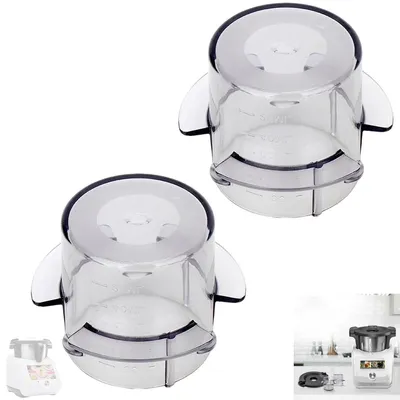 Produktbild von 2er Set Messbecher Deckel für Monsieur Cuisine Connect/Plus/Smart t, Lebensmittelgeeignetes PC-Material, Passgenau & Robust