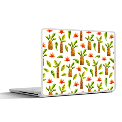 Produktbild von MuchoWow® Laptop Aufkleber Sticker Cover Dschungel - Blätter - Muster 25x18 cm - Laptop-Deko