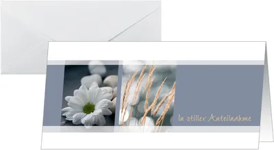 Produktbild von SIGEL DS208 Trauer-Karten (inkl. weiße Umschläge), Anteilnahme, DIN lang (2/3 A4), 10 Karten